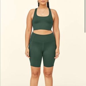 Girlfriend Collective Moss High-Rise Pocket Bike Shorts